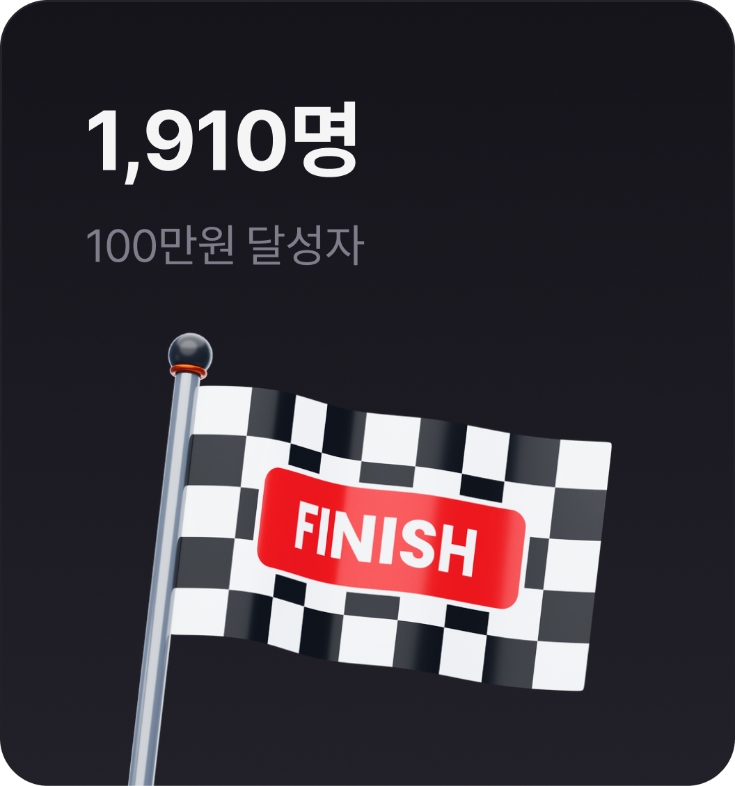 100만원 달성자 1,910명